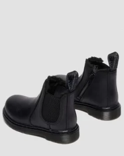 Toddler 2976 Leonore Faux Fur Lined Chelsea -bootsit in Musta