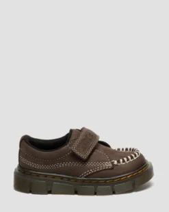 Toddler Raffe Strap Tumbled Nubuck Strap -kengät in Tummanruskea