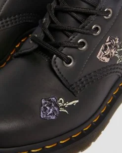 1460 Vonda Floral Reclaimed Leather -maiharit in Musta & Valkoinen