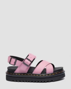 Voss II Athena Leather Strap -sandaalit in Dusty Rose Pink