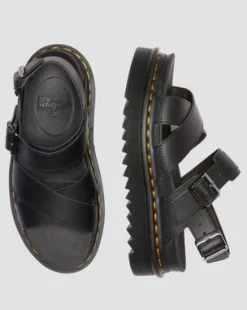 Voss II Athena Leather Strap -sandaalit in Musta