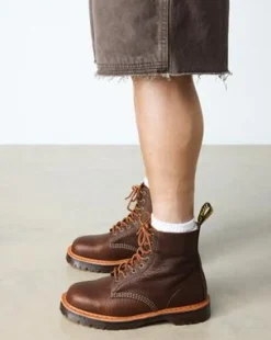 1460 Wild Grain Leather -maiharit in Sepia Brown