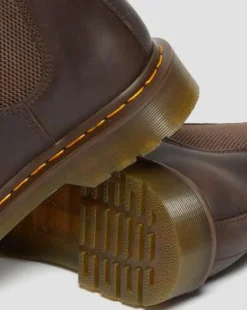 2976 Yellow Stitch Crazy Horse Chelsea -bootsit in Tummanruskea