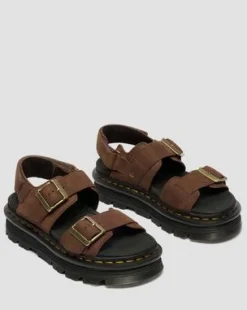 Zebzag Nubuck Platform -sandaalit in Sepia Brown