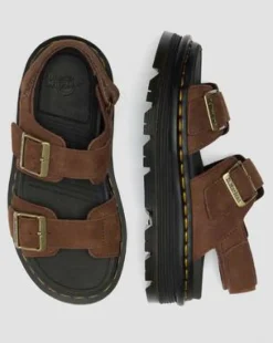 Zebzag Nubuck Platform -sandaalit in Sepia Brown