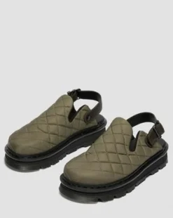 Zebzag Quilted Canvas Platform -lipokkaat in Dms Oliivi