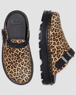 Zebzag Suede Casual Slingback Platform Mules in Vaaleanruskea