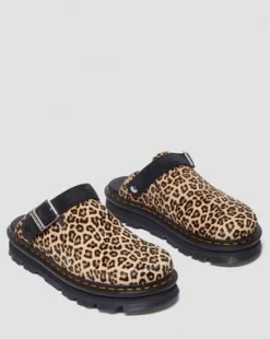 Zebzag Suede Casual Slingback Platform Mules in Vaaleanruskea