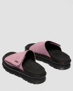 Zebzag Suede Platform Slides -sandaalit in Dusty Rose Pink